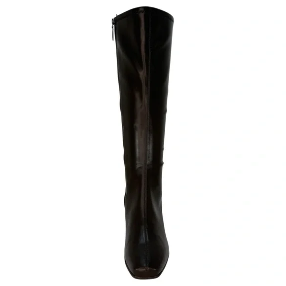 Aerosoles Micah Brown Faux Stretch Leather Knee High Womens Boots Size 9.5W - Picture 6 of 12